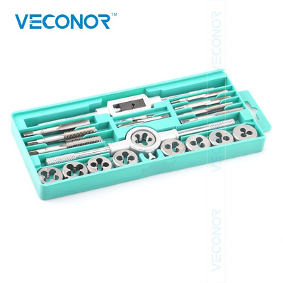 20PCS Tap and Die Set Tap Wrench Set M3-M12 Threading Tool A