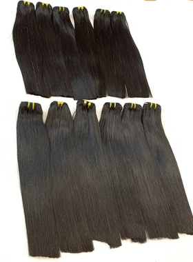 straight Super Double Drawn bone straight 二档发human hair