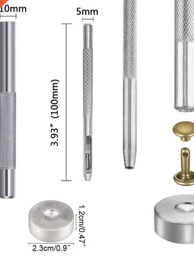 300 Sets Leather Rivets Double Cap Rivet Tubular Metal Studs