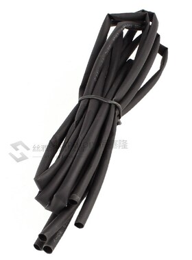 5 Pcs 4mm Dia. Heat Shrinkable Tube Shrink Tubing 50cm Black