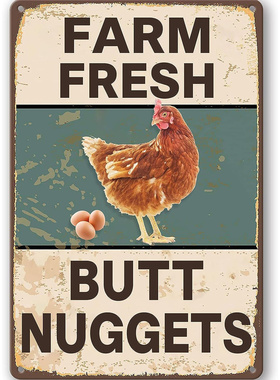 Vintage Metal Signs Chicken Coop Signs for Farm Yard Decor