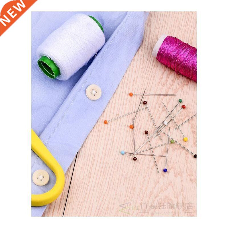 LMDZ100/50Pcs Glass Head Pins Multi-Color Sewing Pins Strai