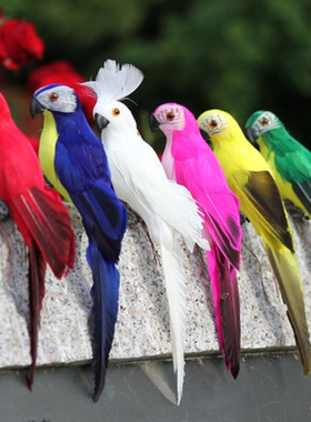 Home Garden Birds decoration Colorful Fake Parrots Artifici