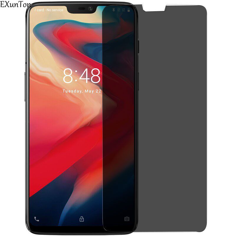 EXUNTON 2.5D Anti spy Privacy Tempered Glass For Oneplus 6