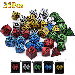 35/21/7Pcs DND Dice Set Multi Sides Polyhedral D4 D6 D8 D10