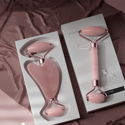 2pcs/set Face Spa Neck Massager For Face Roller Gua Sha跨境