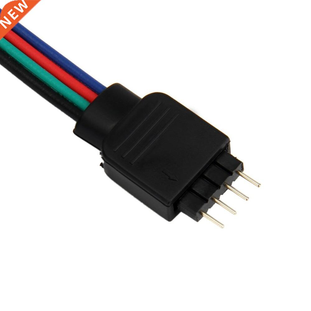 2Pcs 10CM 4pin Male RGB Connector Wire Cable For RGB Led str