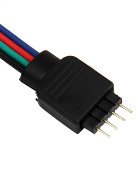 2Pcs 10CM 4pin Male RGB Connector Wire Cable For RGB Led str