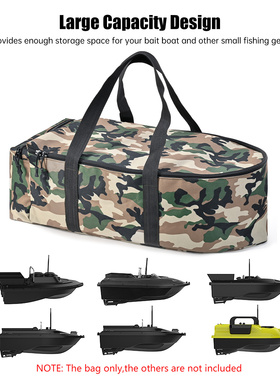 Double Zipper Carry Bag for Bait Boat Water Repellent