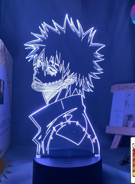 Acrylic 3d Lamp Anime My Hero Academia Dabi Led Light for Be
