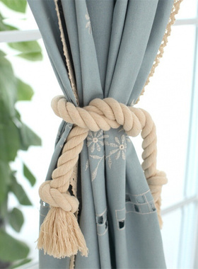 Woven Macrame Curtain Tieback Holder Hooks Tie Backs Living