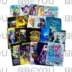 Small Candy Storage Bag Plastic Zipper Poucher Laser Empty