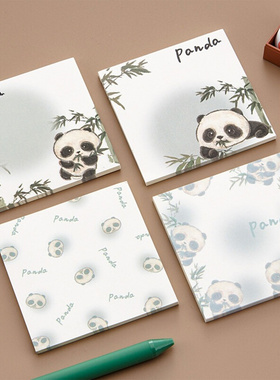 Cute Panda Posted it Sticky Notes Adhesive Memo Notepad-跨境