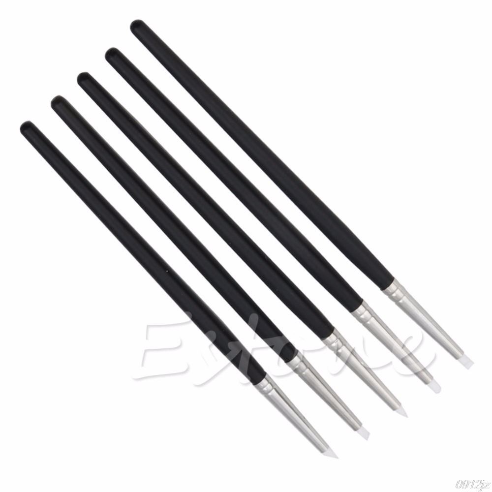 New 5Pcs Flexible Silicone Rubber Shapers Clay Sculpting Fim