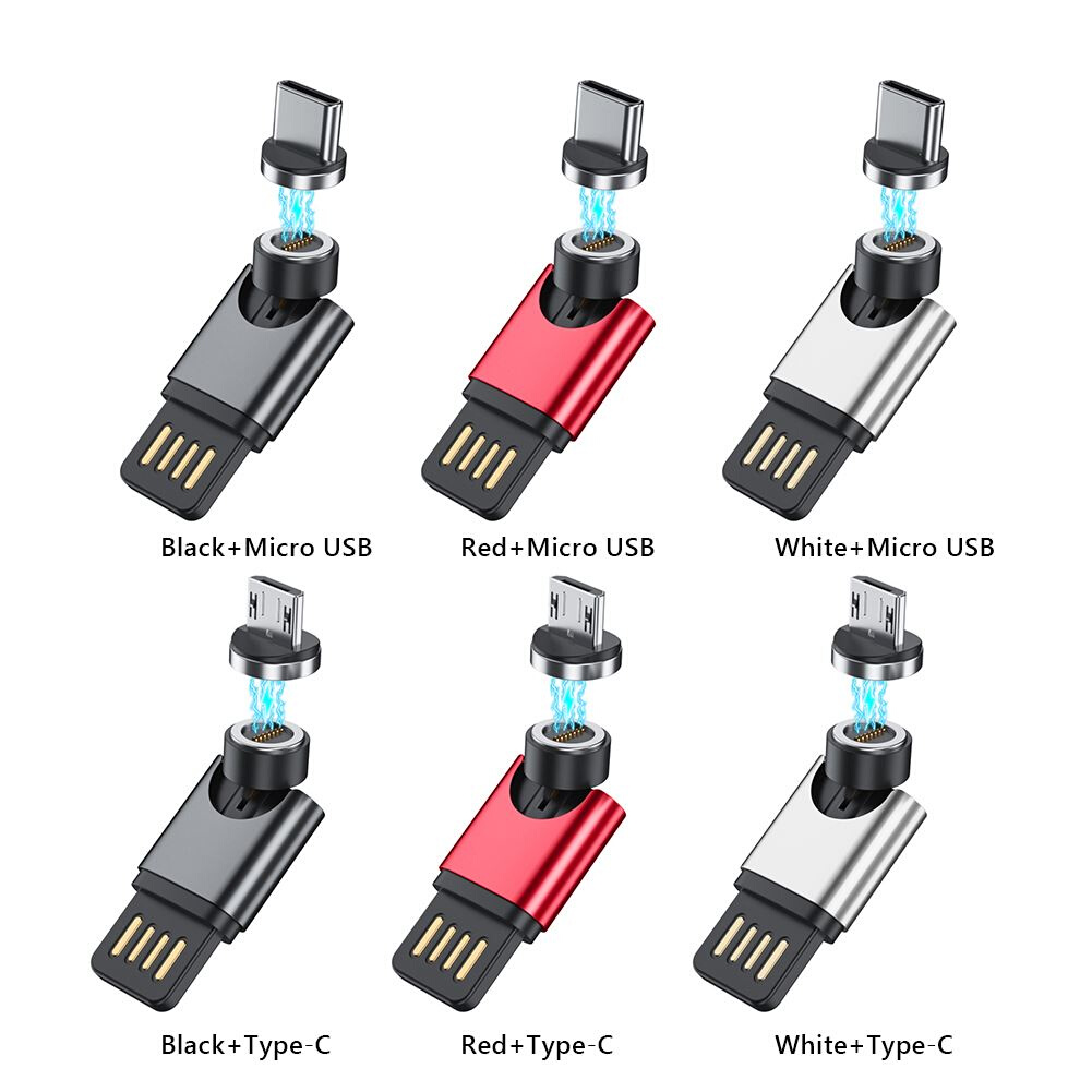 USB2.0 7Pin Magnetic Micro USB/Type-C Adapter 5V 3A 480Mbps