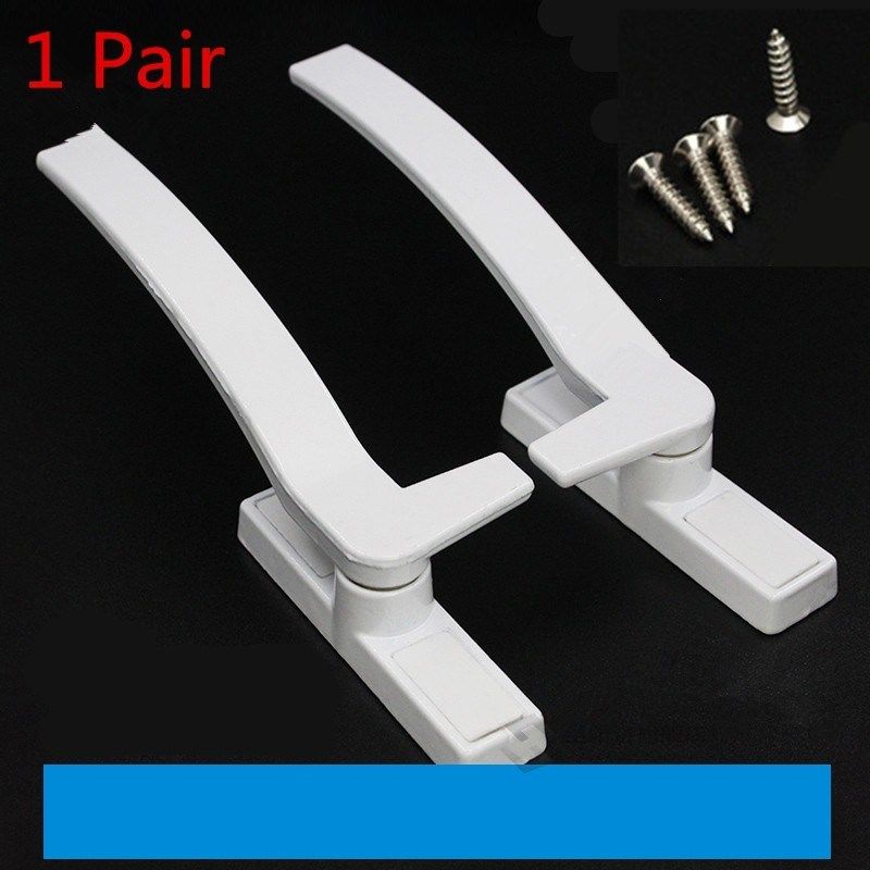 *1 Pair White Replacet PVC Window Handles Hand Zinc Alloy Wi