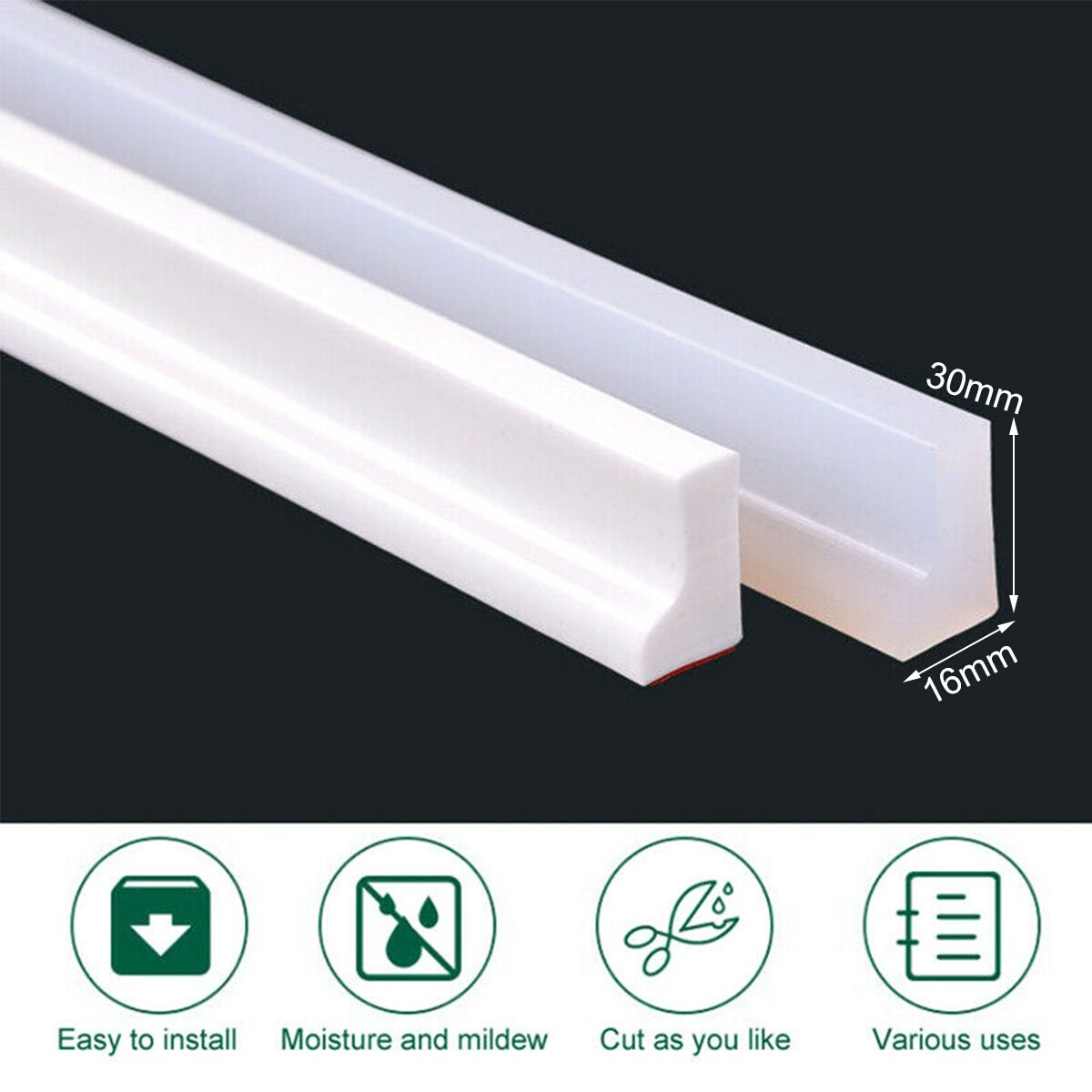 1M/2M Silicone Bathroom Water Stopper Blocker Shower Dam Non