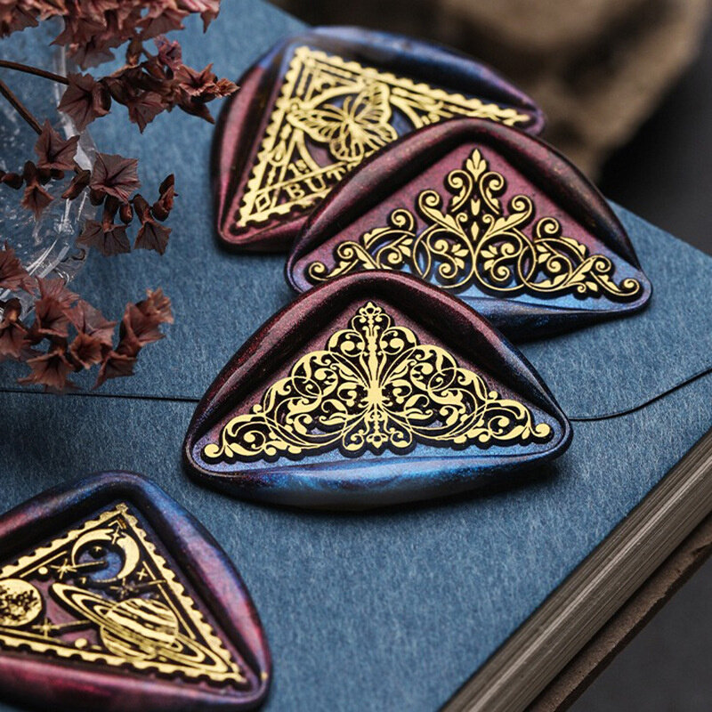 Shaped Triangle Wax Stamps European Patterned Lacquer Stamp