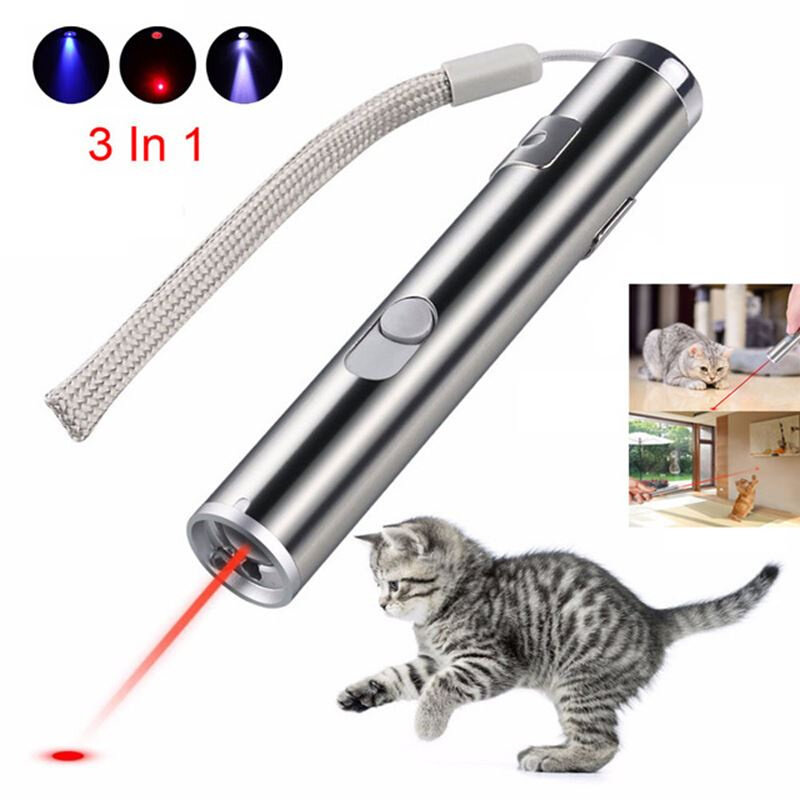 3 in1 red lazer pointer SB rechargeable flashlight rechargea