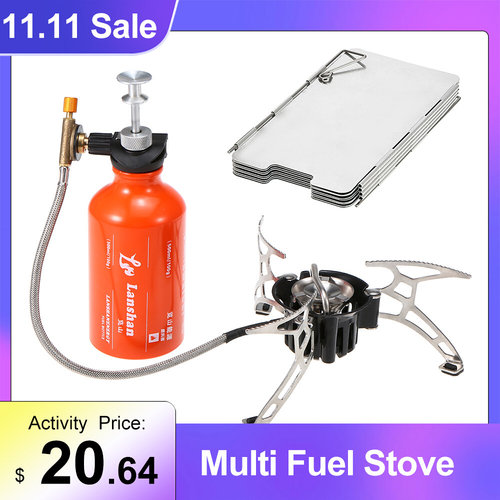 Camping Multi Fuel Stove Preheating Oil/Gas Outdoor Camping