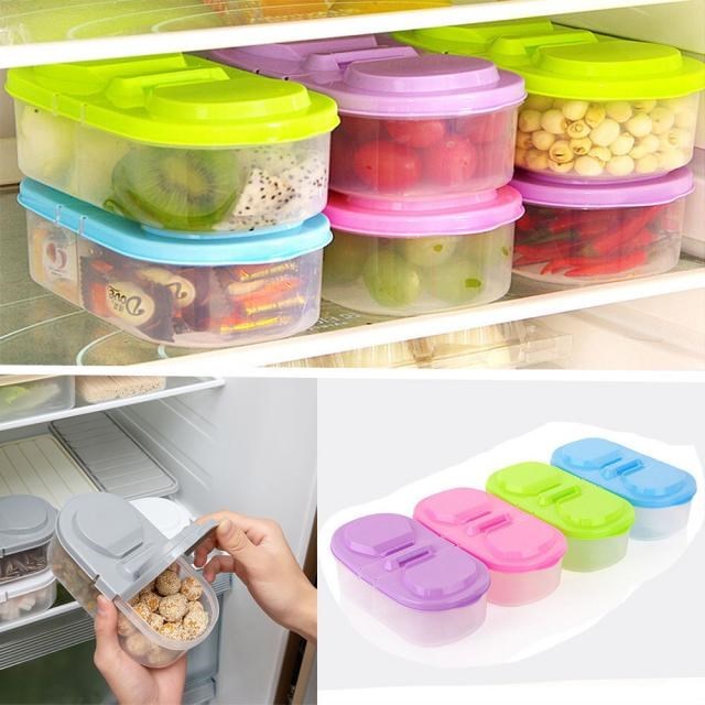 Plain Double-Box Storage Buckle Sealed Tank Kitchen Refriger