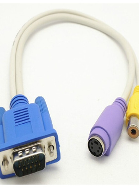 Retail New vga to tv av rca cable s-video converter adapter