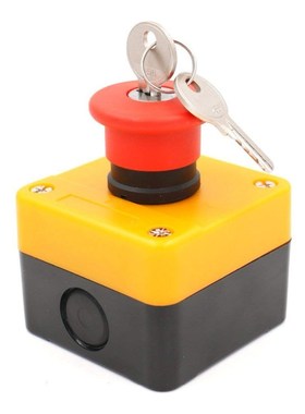 660v Red Sign Emergency Stop Push Button Switch & Key