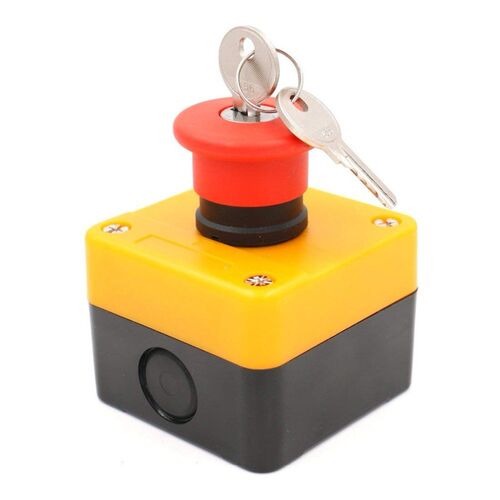 660v Red Sign Emergency Stop Push Button Switch & Key
