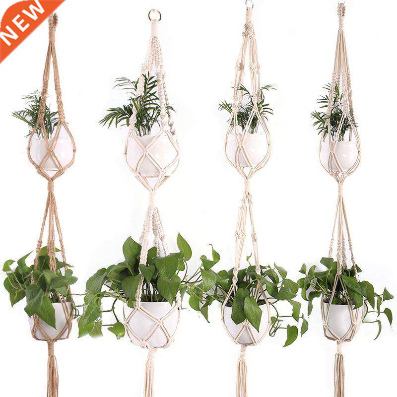 1PC Hanging Baskets Flowerpot Plant Holder Pot Macrame Plant