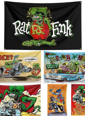 90x150CM 3X5FT Rat fink choppers Flag Flying Banner for