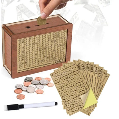 Money Box Piggy Bank Handmade Natural Wooden Saveing Moneys