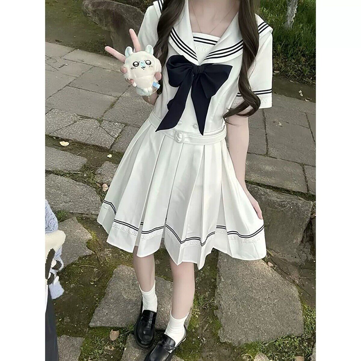 jk制服学院风海军领蝴蝶