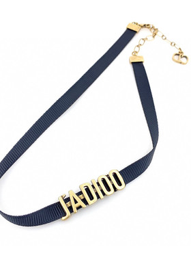 cd复古颈链字母系列旧款电镀缎带