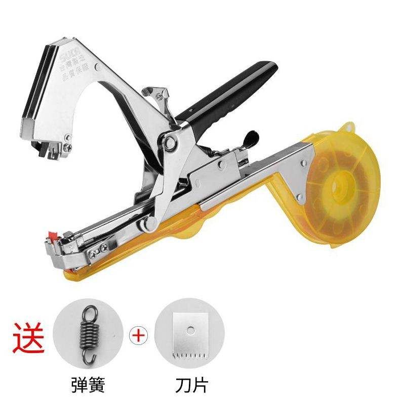 现货速发厂销葡萄绑枝机胶带绑蔓器50米蔓藤结束机番茄带绑枝器黄