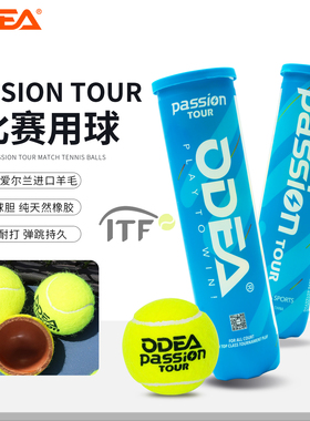 Odea/欧帝尔网球Passion专业比赛训练球耐磨耐打高弹有压罐装网球