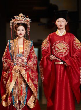 明制汉服婚服重工礼服套装