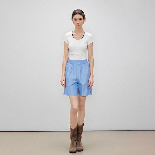 设计感百搭高腰宽松短裤