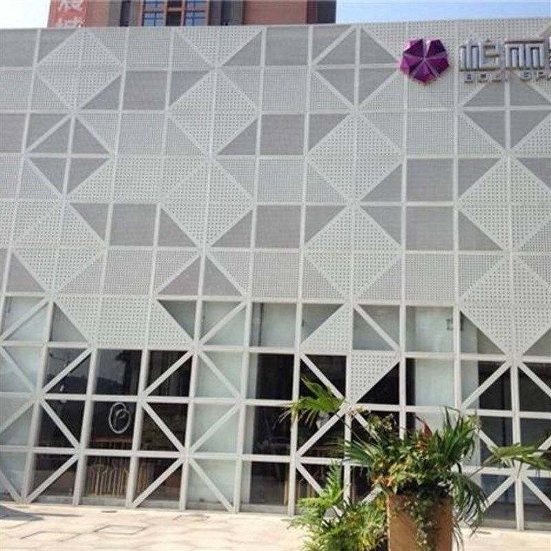 制户商场外门头幕雕铝u单冲天花板孔铝板墙花镂空厂家直销