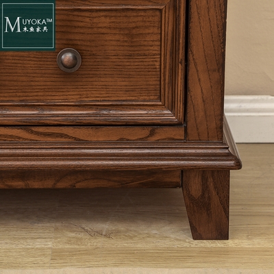 美式斗柜白蜡木实木九斗柜玄关柜边柜卧室柜斗橱美式家具木鱼家具