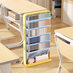 移动书架教室学生课桌侧边收纳层架初中高中生书桌旁多功能落地书