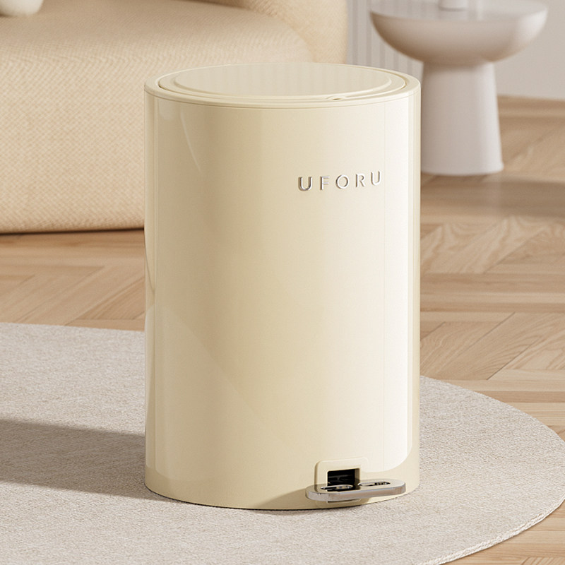 垃圾桶家用客厅轻奢高档带盖脚踩大号大容量厨房办公室纸篓不锈钢