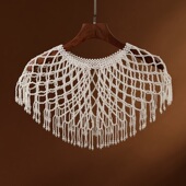 卿本佳人汉服明制配饰女流苏云肩古风仿珍珠婚纱礼服旗袍披肩外搭