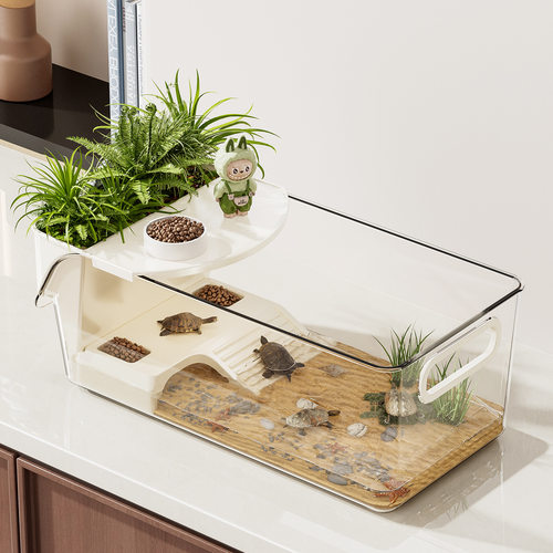 清仓价】乌龟龟缸专用生态螃蟹别墅造景晒台家用专用箱养鱼蜥蜴