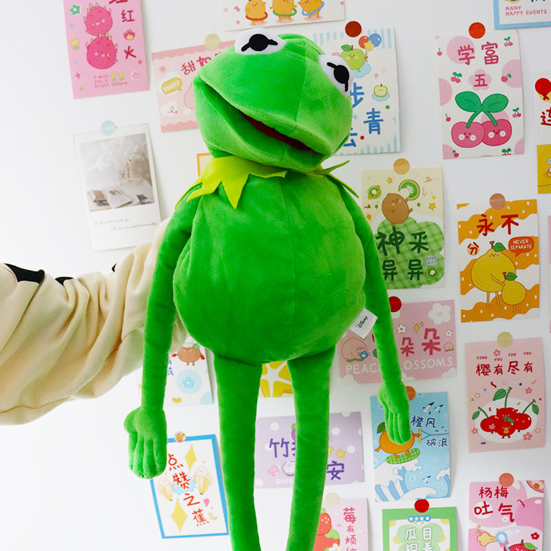 科密特芝麻街长腿青蛙手偶玩偶腹语表演道具儿童搞怪公仔早教玩具