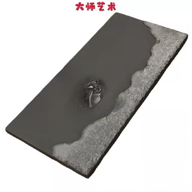 大师艺术高端乌金石茶盘简约功夫
