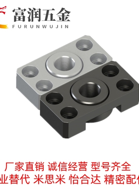 法兰安装浮动接头FJCF6/8/10/14/18/22/26/WHK01-M发黑气缸连接件
