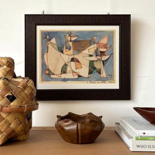 风帆之舞 GeGe中古风客厅卧室书房餐厅挂画高级感北欧复古玄关