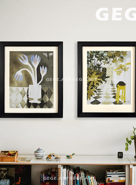 静谧】现代艺术小众装饰画客厅卧室玄关挂画高级感清新风景壁画