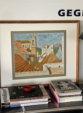 沿岸之旅】GeGe卧室书房餐厅挂画高级感北欧复古玄关中古风客厅画