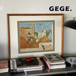 沿岸之旅 GeGe卧室书房餐厅挂画高级感北欧复古玄关中古风客厅画